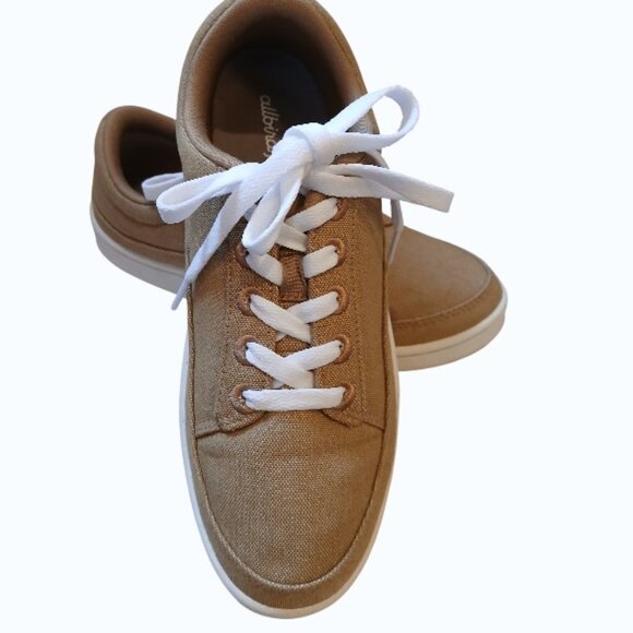ALLBIRDS Pacer Camel Canvas Lace Up Sneakers - LIKE NEW - Picture 2 of 12